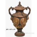 Luxurious Artwork Cast Metal Antique Copper Vases